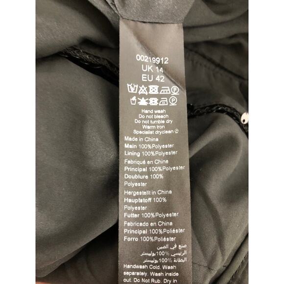 City Chic Avery Pant Sequin Embellished Pull On Mid Rise Wide Leg Black 14 NWT - Picture 5 of 6